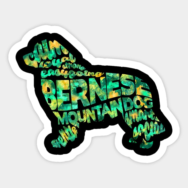 Bernese Mountain Dog Sticker by inspirowl